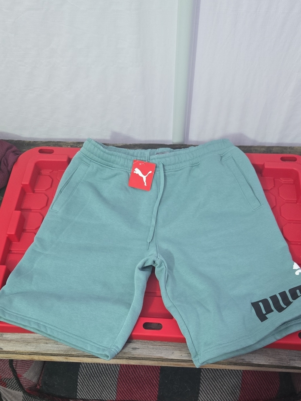 Puma Men’s Teal Athletic Drawstring Shorts